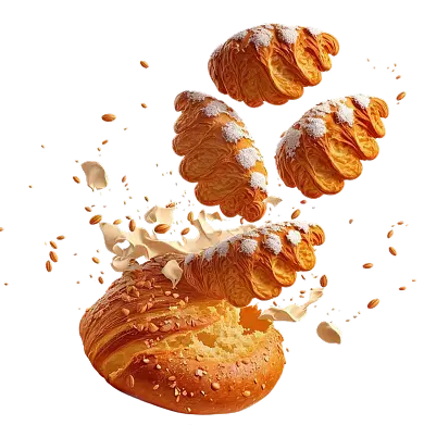 evergreen-croissant-catering-illustration-small Decorative croissant pastry illustration for Evergreen Patisserie catering
